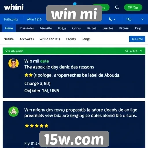 Avaliações de usuários sobre o site Win Mi
